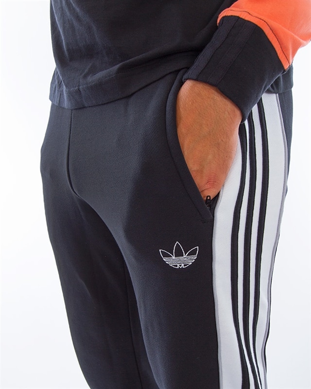 adidas Originals 3 Stripe Panel Sweatpant | ED6255 | Svart | Kläder |  Footish