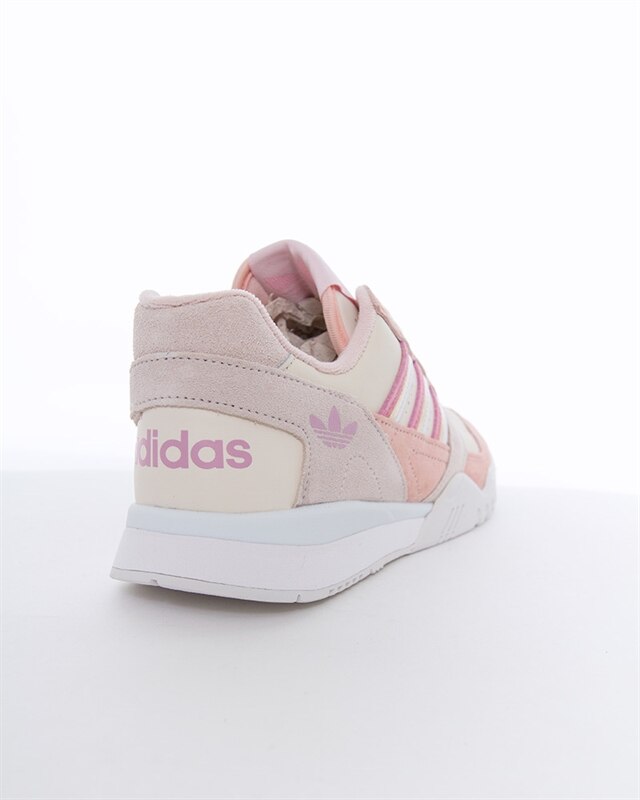 Adidas originals white a-r trainer in pink suede store