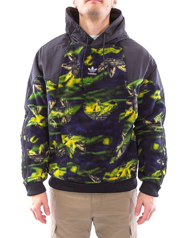 adidas Originals Big Trefoil Polarfleece Print Mix Hoody (GE0827)