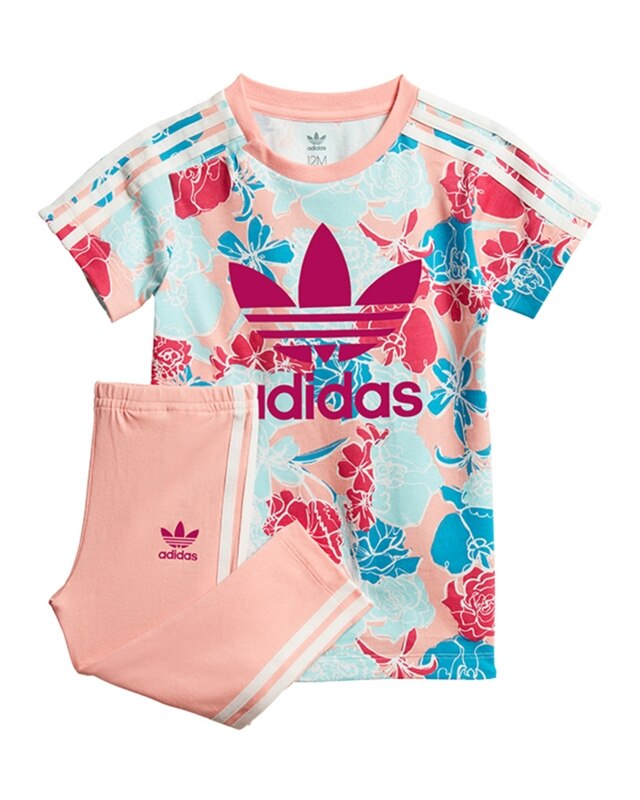 adidas Originals Tee Dress Set FM6694 Rosa Kleidung Footish