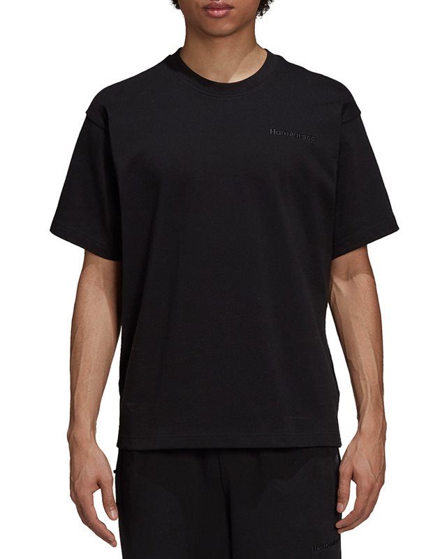 adidas Originals X Pharrell Williams Basics T Shirt Unisex HB8817 Schwarz Kleidung Footish
