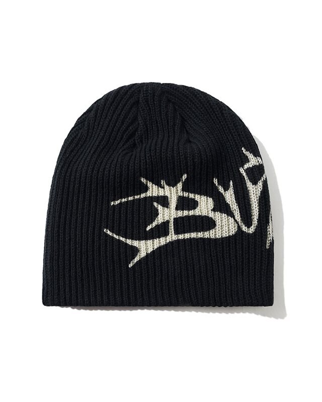 Butter Scrawling Skully Beanie (BG254822-BLK)
