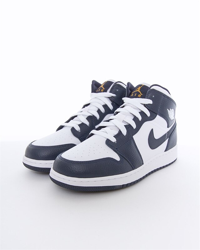 Nike Air Jordan 1 Mid (GS) | 554725-174 | Vit | Sneakers | Skor | Footish