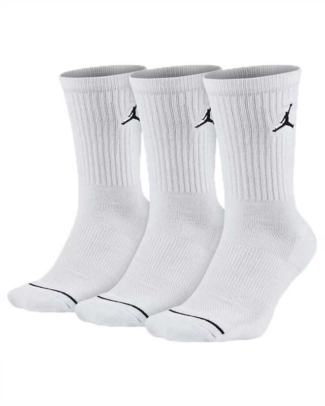 Nike Unisex Jordan Jumpman Crew Socks (3 Pack) (SX5545-100)