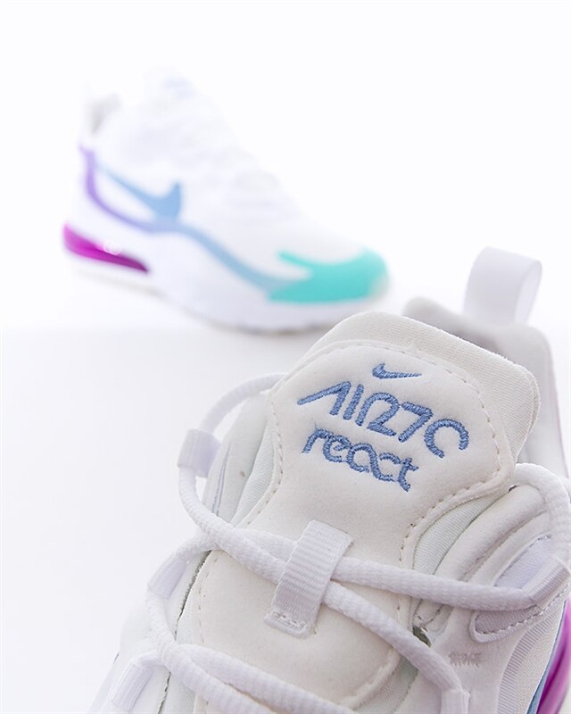 Nike Women's Air Max 270 React White/Light Blue - AT6174-102