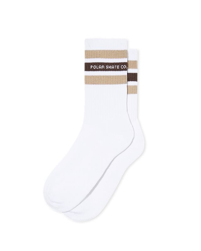 Polar Skate Co Rib Socks Fat Stipe (PSC-SS26-RIBSOCKS-BEIGE)